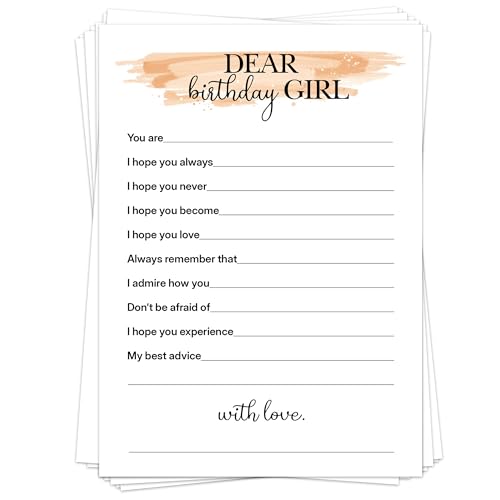 Birthday Party Games for Adults, 25 Card Interactive Group Game Set for Milestone Celebrations - A01 - color: Dear Birthday Girl