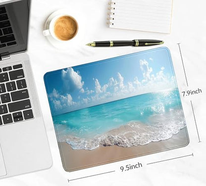Anti Slip Rubber Beach Gaming Mouse Pad, Stitched Edge Computer Mouse Pad | High Density Smooth Surface, Anti Slip Rubber Bottom Stable And Not Displaced, Exquisite Lock Edge Wear-Resistant And Durable - color: Beach