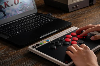 8BitDo All-Button Arcade Controller for Switch & Windows, N Edition | Leverless, All-button, Ultimate precision, Low-profile Linear Switches, 4 Programmable Buttons, Hot-swappable PCB, Ultra thin - color: N Edition