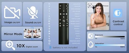 4K Ultra HD Remote Control with Stand Webcam, LED RGB Lighting, 95-Degree Wide Angle, Auto Focus, 1080P@60FPS, Black, USB 2.0, for Video Conferencing, Desktop/Laptop
