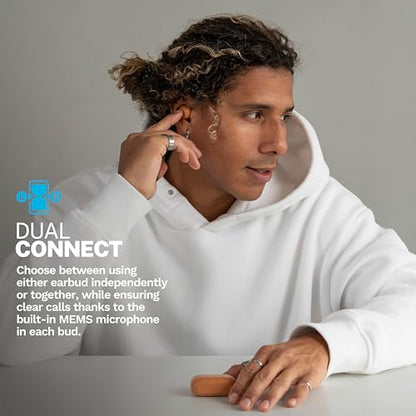 JLab, Go Air Pop+ Tones, True Wireless Earbuds, Bluetooth Earbuds with Microphone, Dual Connect, EQ3 Sound, 7572 W - color: D-7572 W, style: Tones+