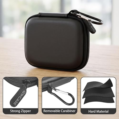 GWCASE Hard Case for Tangem Crypto Wallet 2-3 Cards, Carabiner, Black | EVA Hard Shell with Scratch-proof Lining; Elastic Band; Carabiner for EDC;Dustproof, Dplash-resistant;Box Only - color: Black