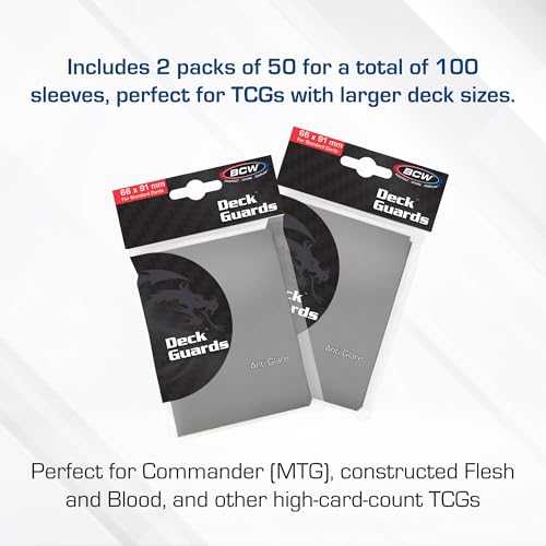 BCW Deck Guard - Double Matte Grey Card Sleeves | Acid-Free, Archival-Safe, No PVC | Anti-Glare Matte Finish | Fits Standard 2½" x 3½" Game Cards | Durable Deck Protector Sleeves | 100 Ct - color: Green