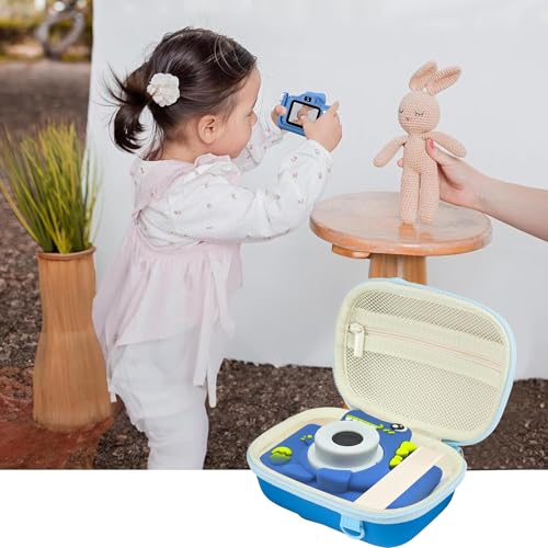 Leayjeen Kids Camera Case for Goopow/Mgaolo Kids Camera-Dark Blue | Fits CIMELR/Seckton/OZMI Kids Toy Cameras and Children Digital Camera,Shockproof Water-Resistant Hard EVA Shell(Case Only) - color: Blue-SY