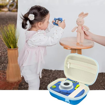 Leayjeen Kids Camera Case for Goopow/Mgaolo Kids Camera-Dark Blue | Fits CIMELR/Seckton/OZMI Kids Toy Cameras and Children Digital Camera,Shockproof Water-Resistant Hard EVA Shell(Case Only) - color: Blue-SY