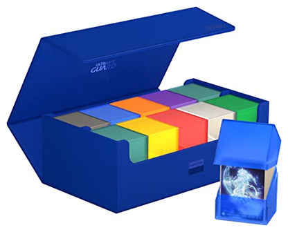 Ultimate Guard Arkhive 800+, Deck Case for 800 Double-Sleeved TCG Cards, Blue, Compatible with Boulders, Magnetic Closure & Microfiber Inner Lining - color: Blue, size: 800+