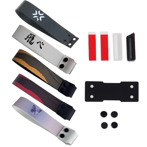 Mechanical Keyboard Ribbon Carrying Strap Heavy-Duty Polyester Wrist Wrap Lanyard for 60 Percent Compact Gaming Keyboards 1-Pair - color: Yellow black lines