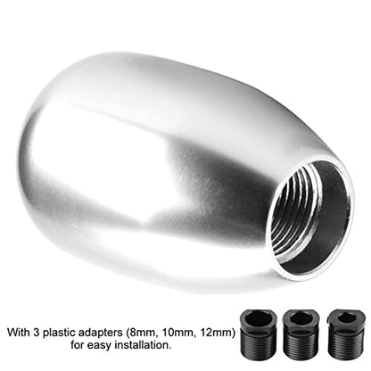 Dweekiy 2.25 Inch Silver Universal Manual Gear Shift Knob - Direct Replacement 6 Speed Shifter Head with Adapters for Most Cars - color: Silver