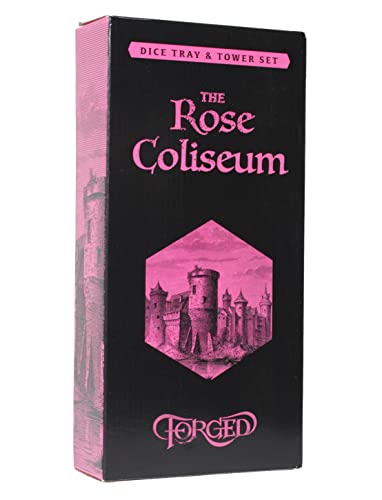 Forged Dice Co. Citadel Dice Tray and Dice Tower - 3 in 1 D&D Dice Box, Storage and Removable Tower - Perfect for RPG and Tabletop Games - color: Pink