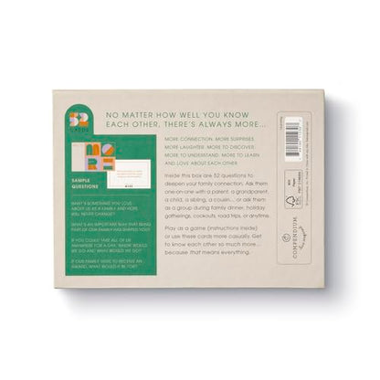 Tell Me More: Family Edition - A Family Conversation Starter Game of 52 Questions to Foster Communication and Deepen Connections - color: Family Edition