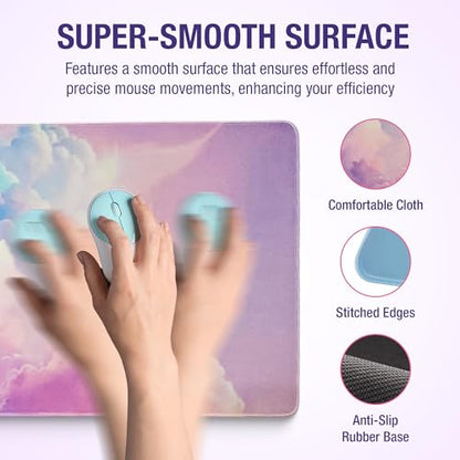 Premium Quality Cloud Wrist Rest Keyboard, Mouse Pad, Wrist Rest Pad, Wrist Rest for Computer Keyboard, Cloud Drink Coaster and Mouse Pad - color: Cloud
