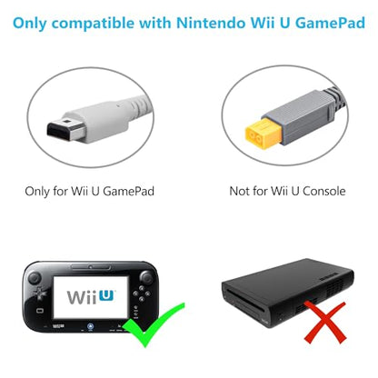 Charger for Wii U Gamepad, AC Power Adapter Charging Cord Replacement for Nintendo Wii U Gamepad