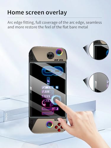 Screen Protector for MSI Claw 8 AI+ Handheld Game Console, Anti-Scratch 9H Hardness Touch Sensitive 2.5D Rounded Edges Bubble Free Easy to Install,3 Pack.