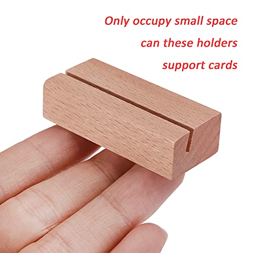 WILLOWDALE 12Pcs 2.17 Inch Place Card Holder, Photo & Picture Stand Holder | Wooden Card Stands for Display, Party Poster Paper Stand Wedding Table Number Holders for Home and Office Decoration - size: 12pcs 2.17"