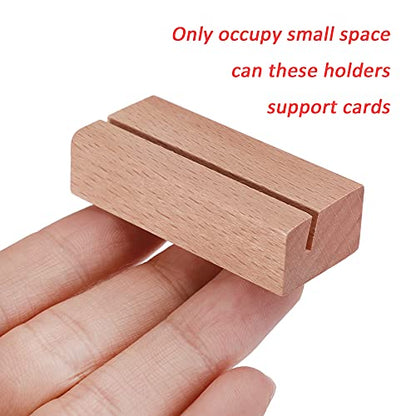 WILLOWDALE 12Pcs 2.17 Inch Place Card Holder, Photo & Picture Stand Holder | Wooden Card Stands for Display, Party Poster Paper Stand Wedding Table Number Holders for Home and Office Decoration - size: 12pcs 2.17"