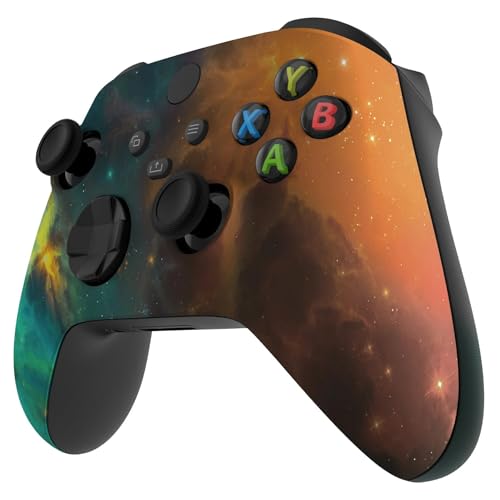 Stealth Controllers Wireless Controller for Xbox Series S, Xbox Series X, Xbox One - Soft Touch Feel - Custom Series S/X Controller (Green/Orange Galaxy) - color: Green/Orange Galaxy