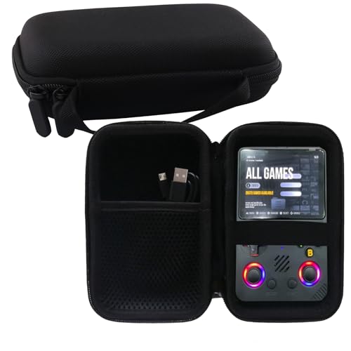 WERJIA Hard Carrying Case Compatible with RG36PRO/R36 PROMAX/R36 Ultra Retro Video Game Console, Mesh Pocket fits Cable, SD Card (For RG36PRO Black) - color: For RG36PRO Black