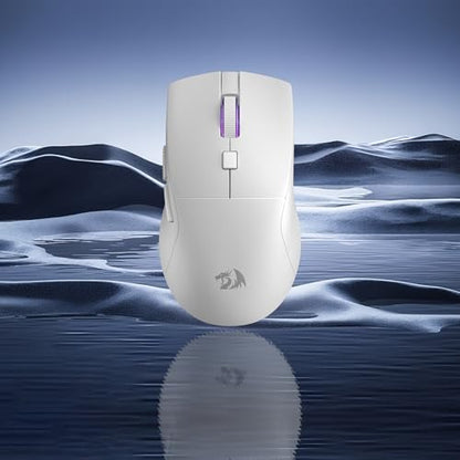 Redragon M618 LIT Wireless Gaming Mouse 10K DPI 70G Ultra-Light Remapping Keys - color: White, size: Wireless