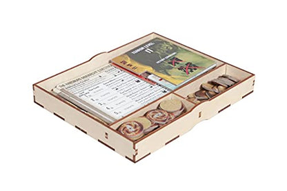 The Broken Token Game Organizer Compatible with Spirit Island - Wooden Game Organizing Box with Multiple Trays