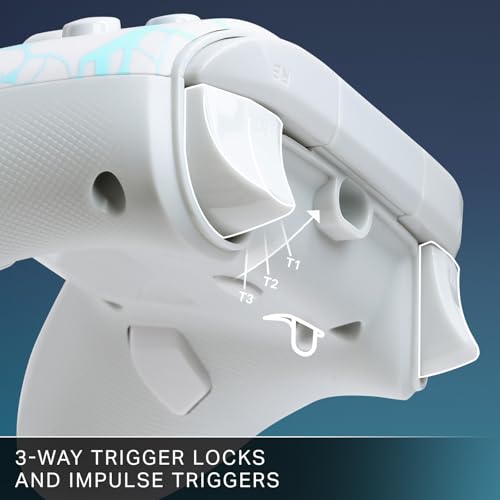 PowerA Advantage Wired Controller for Xbox Series X|S - Arctic Ice, gamepad, hall effect thumbsticks, gaming controller, USB-C, Works with Xbox One, Officially Licensed - style: Arctic Ice
