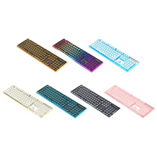 Plug and Play USB Cord Keyboard Mechanical Feel Silent IPX4 Waterproof Gaming Keyboard with Colorful Backlight