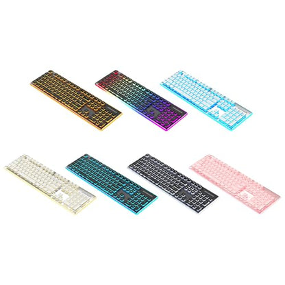 Plug and Play USB Cord Keyboard Mechanical Feel Silent IPX4 Waterproof Gaming Keyboard with Colorful Backlight