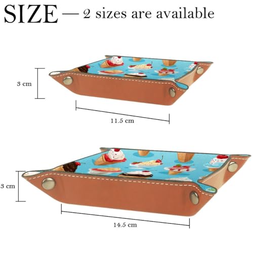 Ice Cream Pattern Dice Tray PU Leather Dice Rolling Tray Folding Dice Holder for Dice Games, Like RPG, DND and Other Table Games - color: Multi 1