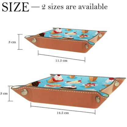 Ice Cream Pattern Dice Tray PU Leather Dice Rolling Tray Folding Dice Holder for Dice Games, Like RPG, DND and Other Table Games - color: Multi 1