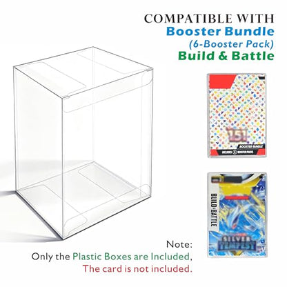 20 PCS Clear PET Plastic Protector Case for Booster Bundle / Build & Battle 0.45mm Thick Foldable Clear Display Box Plastic Display Case (20 PCS) - size: 20PCS