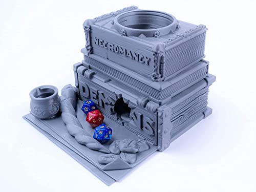 Spell Books Dice Tower for All Dice Sizes. Perfect Dice Roller for Dungeons and Dragons, Tabletop RPG, Miniature Games and Board Games