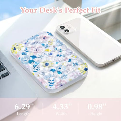 Ospelelf Gel Elbow Rest Pad, Ergonomic Arm Support for Desk, Daisy | Gel-filled Comfort for Summer Heat, Waterproof & Easy-clean, Ideal for Office Computer Use, Size: 6.29" × 4.33" × 0.98" - style: Daisy