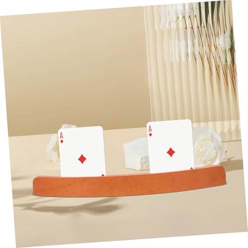 Wooden Playing Card Holder Stand Sturdy Card Rack Poker Display Base for Family Gatherings