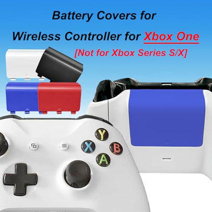 4 Pcs Battery Cover Replacement for Xbox One/One S/One X Controller[NOT for Xbox Series X/S],Battery Back Shell Covers Repair Part Compatible with Xbox One Controller - color: 4 Color