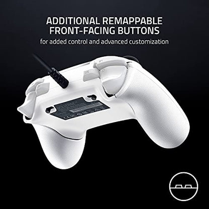 Razer Wolverine V2 Wired Gaming Controller for Xbox Series X|S, Xbox One, PC: Remappable Front-Facing Buttons - Mecha-Tactile Action Buttons and D-Pad - Trigger Stop-Switches - White - color: White, size: Controller Only, style: Wolverine V2