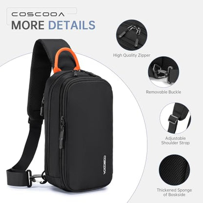 Sling Crossbody Bag for Steam Deck/OLED/Nintendo Switch 2 (2025)/Rog Xbox Ally X,Protective Case - color: Black