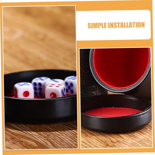 Vaguelly 5pcs Dice Cup Base Tray Precision Fit Dice Storage Case Plastic for Parties Games Bars Easy Installation Sound Dampening Design