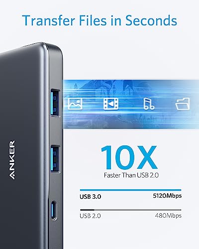 Anker USB C Hub (7-in-1), with 4K HDMI, 85W Power Delivery, USB-C and 2 USB-A 5Gbps Data Ports, microSD and SD Card Reader, for MacBook Air, MacBook Pro, XPS, and More (Pack of 2) - style: Hub