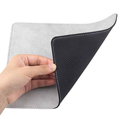 Non-Slip Rubber Base Mousepad for Laptop Computer PC Personality Desings Gaming Mouse Pad Mat 9.45 X 7.87 inch (Leahter Mouse Pad-Gray, 9.45 X 7.87 inch) - color: Leahter Mouse Pad-Gray
