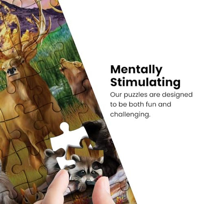 MasterPieces 100 Piece Jigsaw Puzzle for Kids - Realtree Forest Babies - 14"x19" - style: Realtree
