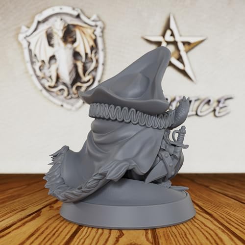 AUSPDICE Amphibious Swashbuckler, 28mm Pirate Captain, DND Miniatures-AS193 | Unpainted Billy Quacks Frog Fantasy Figure for RPG Adventures, Dungeons and Dragons, TTRPG, Tabletop Games and Role Playing