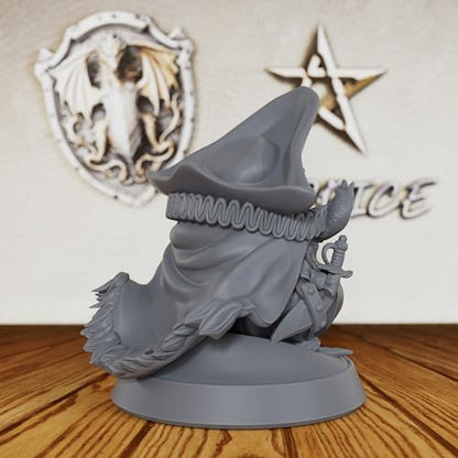 AUSPDICE Amphibious Swashbuckler, 28mm Pirate Captain, DND Miniatures-AS193 | Unpainted Billy Quacks Frog Fantasy Figure for RPG Adventures, Dungeons and Dragons, TTRPG, Tabletop Games and Role Playing