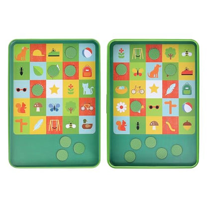 Petit Collage: Magnetic Bingo - in The Park | Outdoor Bingo Set, Find the Items at the Park | Includes Travel Tin for On-the-go Play| Great for Kids 4+