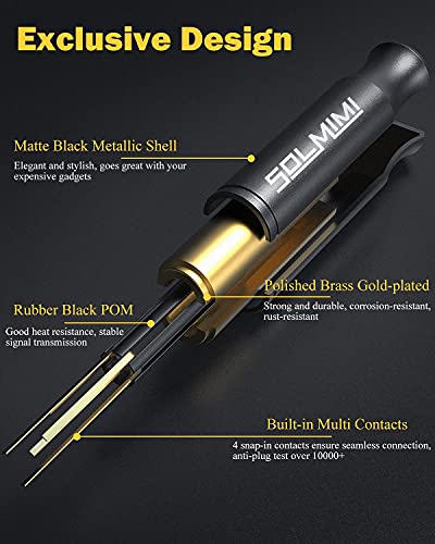 Headphone Splitter Cable TRRS 3.5mm 2 Female 1 Male Aux Splitter 30cm | Nylon Braided Cord, Gold Plated, Separate Audio and Mic, For 3.5mm PC Laptop Phone PS4 Xbox 1 Switch 2/PS4/PS5/Steam Deck - size: 0.65FT