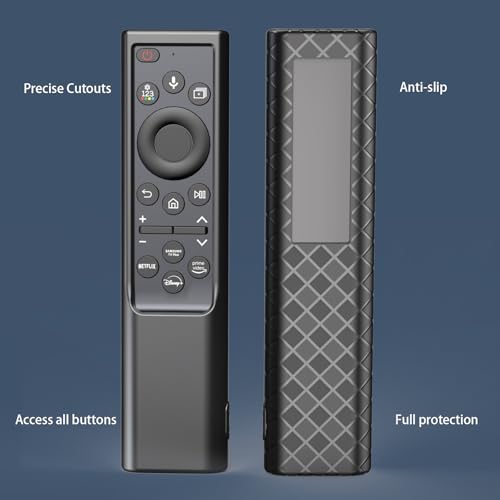 Remote Cover for Samsung Smart TV, Silicone Protective Case for Solar Cell BN59-01357 BN59-01385 BN59-01265A BN59-01388A Controller Case Skin Sleeve Black - color: Black