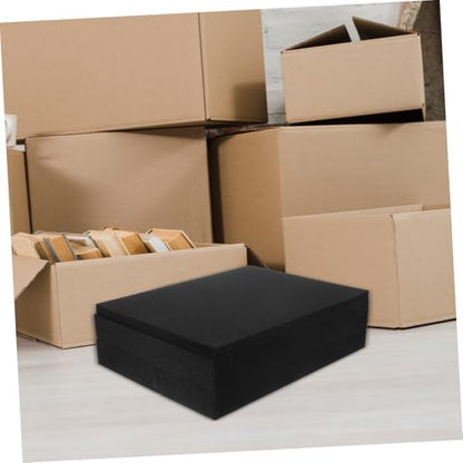 DOITOOL 4pcs Pre-cut Foam Inserts for Jewelry Box Tool Box and Game Storage Soft Black Cushioning Sheets for Crafts and Cases