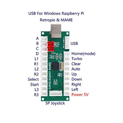 Arcade Game USB Encoder Zero Delay Arcade Button Joystick Controller for Retropie Raspberry MAME HAPP SANWA