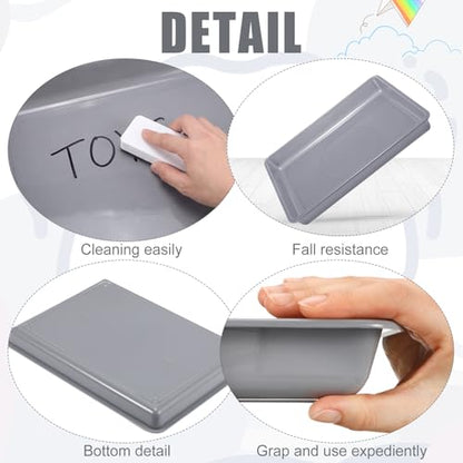 Maitys 15 Pack Plastic Art Trays 12 x 16 Inch Activity Crafts Trays Sensory Tray DIY Projects, Painting, Beads, Jewelry Office Home Organizer Arts and Crafts Supplies(Gray) - color: Gray