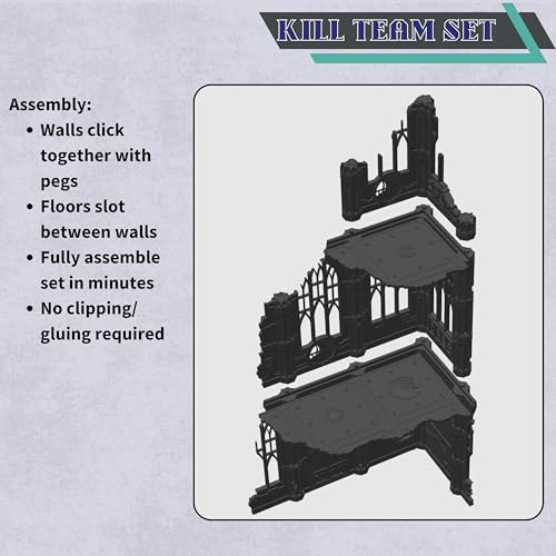 Gothic Sector Terrain Set: 28mm Scale Buildings & Scatter Terrain for 2000-Point Competitive 40k Games (Kill Team) - style: Kill Team