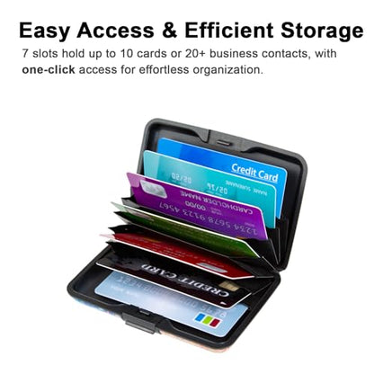Credit Card Holder, Metal Card Wallet RFID Blocking Mini Slim Aluminum Business Hard Card Case for Women Men (Flower High Heels) - color: Flower High Heels