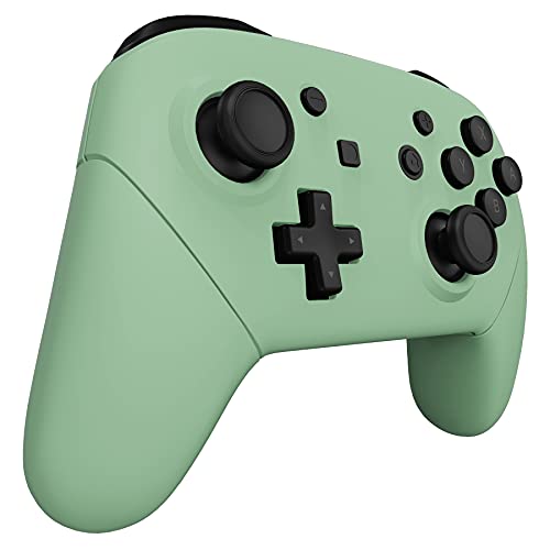 eXtremeRate Matcha Green Faceplate Backplate Handles for Nintendo Switch Pro, DIY Replacement Hand Grip Housing Shell Cover for Nintendo Switch Pro Controller - Controller NOT Included - color: Matcha Green